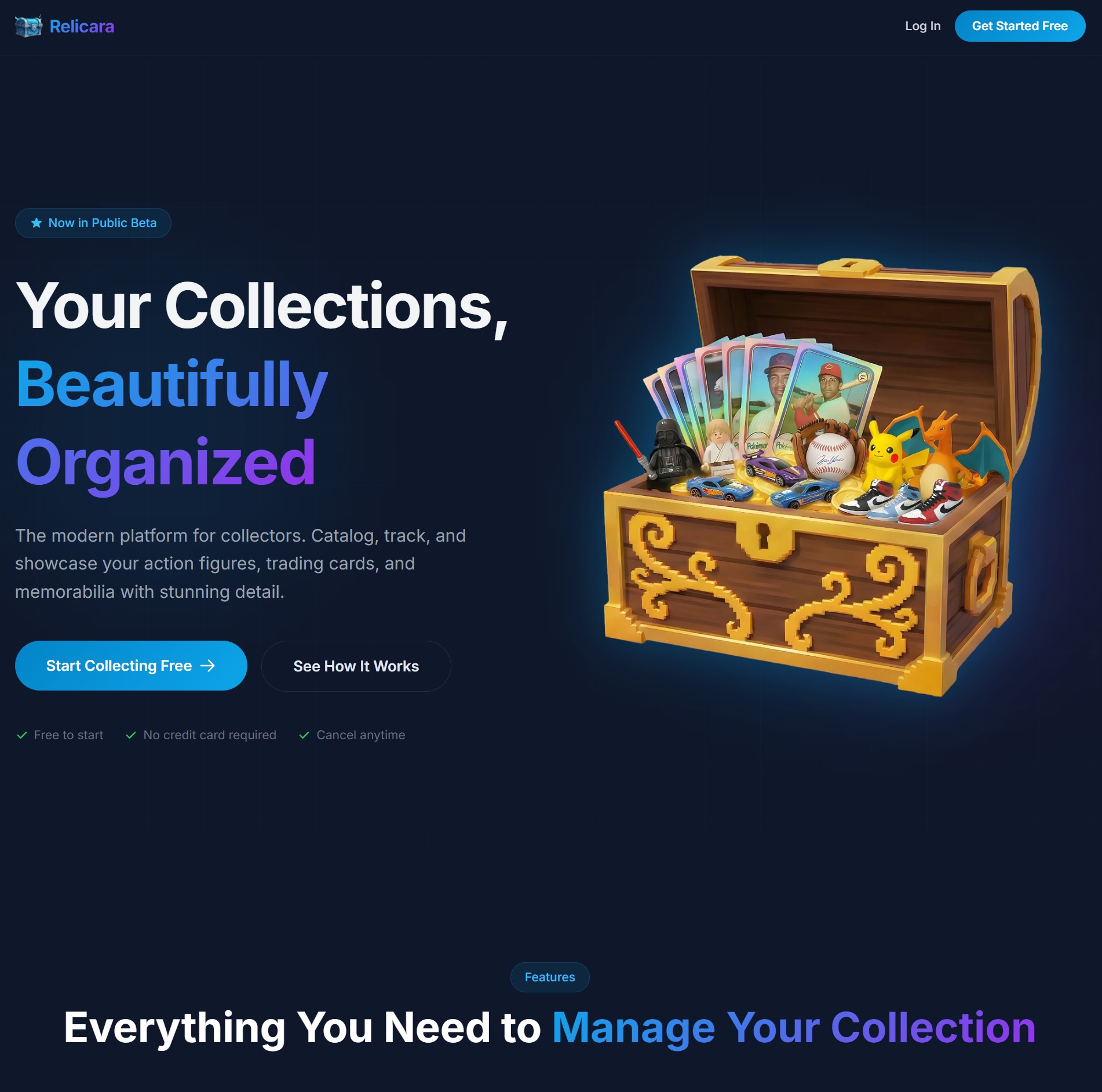 Relicara — AI-Powered Collectibles Platform