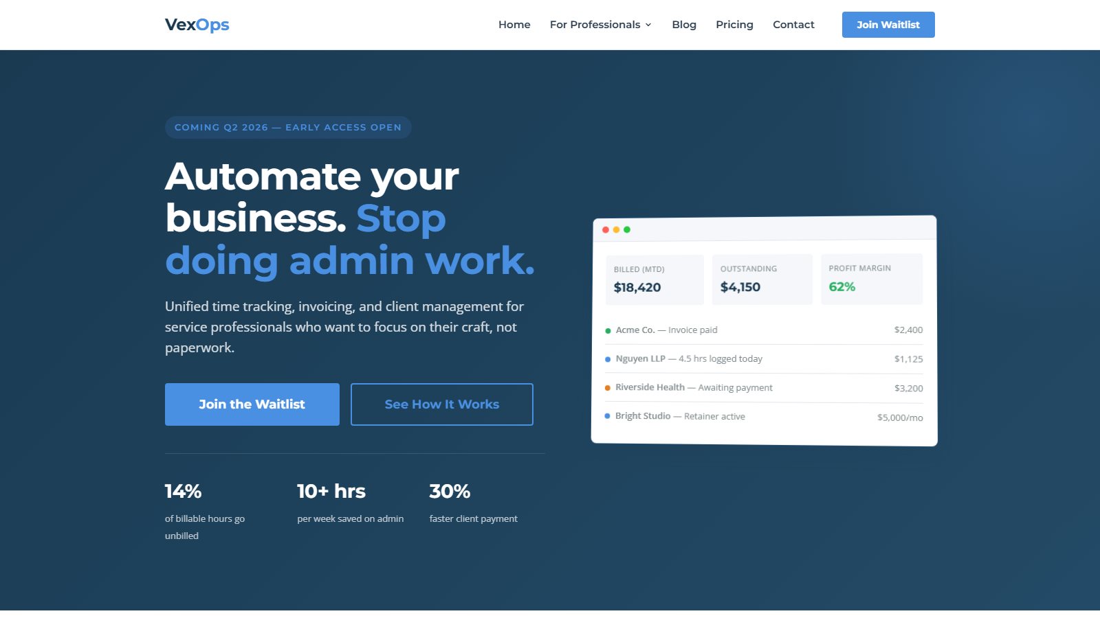 VexOps — Business Management Platform